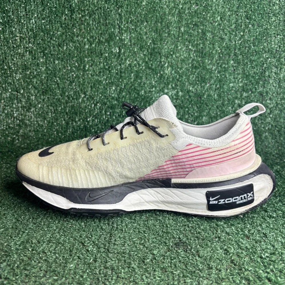 Nike Invincible Run 3 Flyknit ZoomX Athletic Running Sneaker White Mens Size 9.5